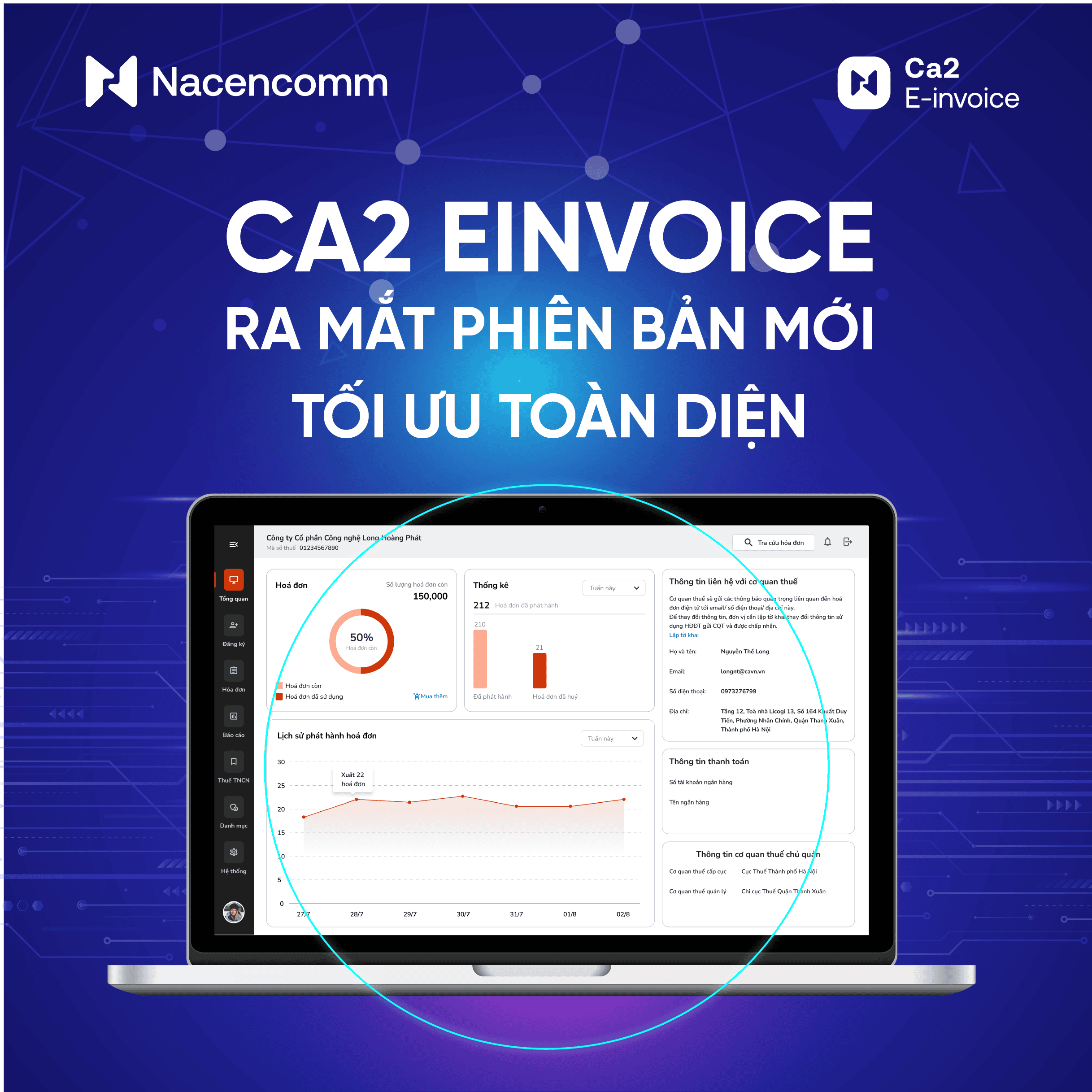  CA2 EINVOICE RA MẮT PHIÊN BẢN MỚI - TỐI ƯU TOÀN DIỆN