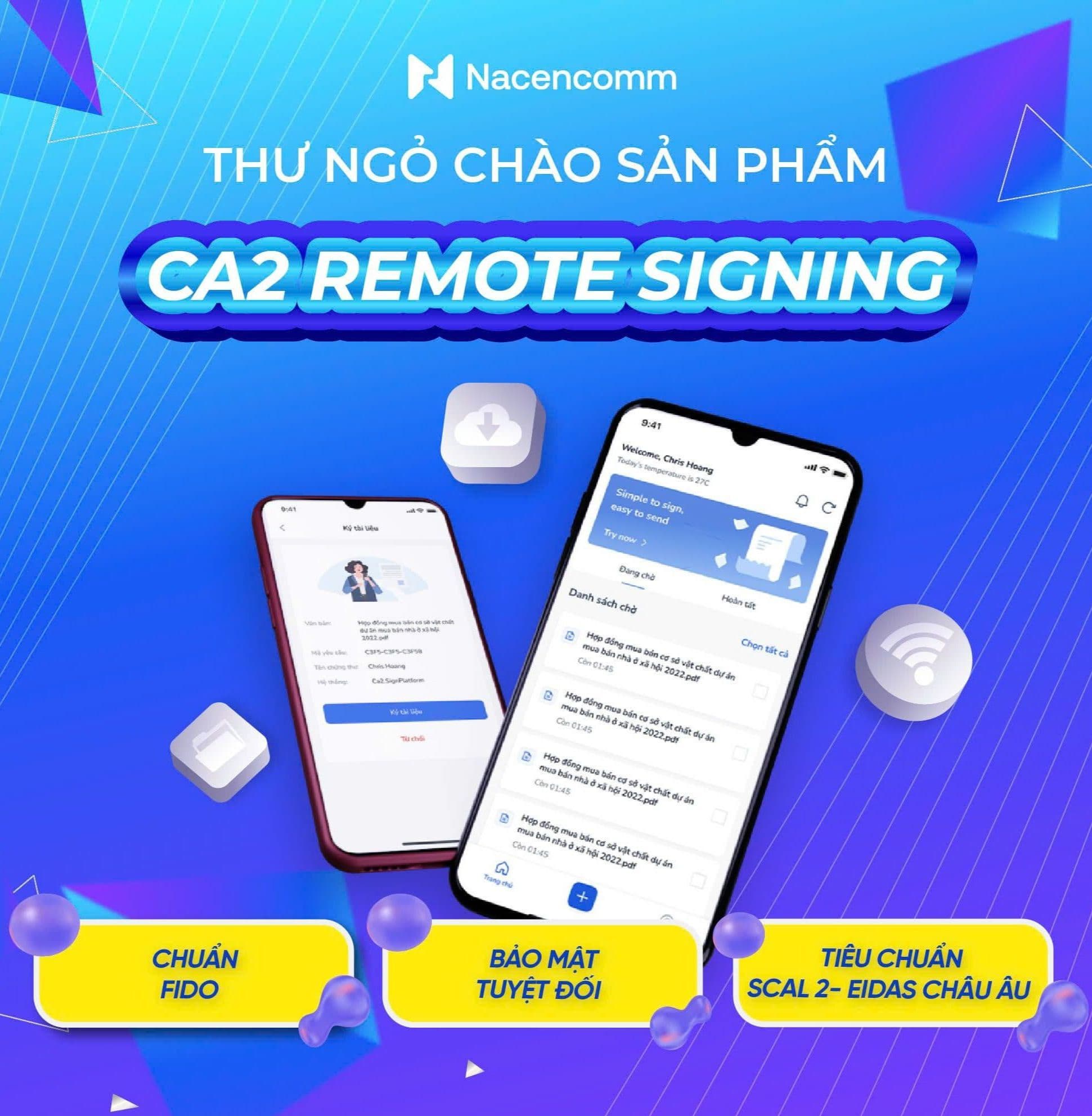 Thư ngỏ chào sản phẩm CA2 Remote Signing